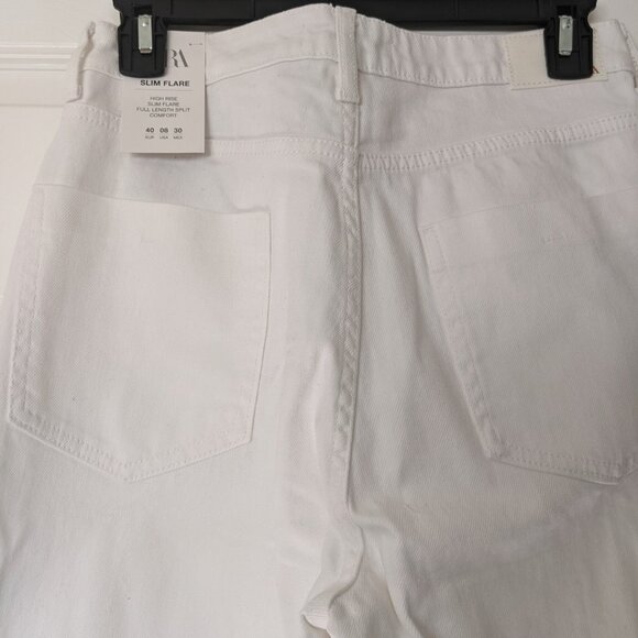 High Waisted Flare White Jeans = Never Worn - Tags Attached - Picture 4 of 5